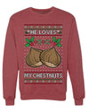 He Loves my Chestnuts, Unisex Ugly Christmas Sweater Crewneck Sweatshirts