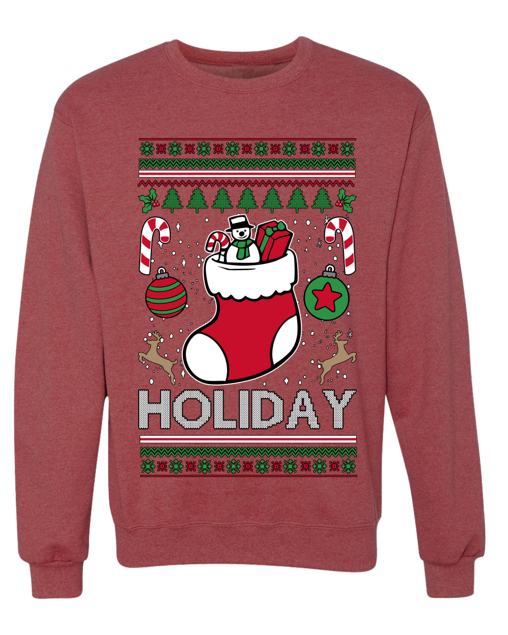 Holiday, Unisex Ugly Christmas Sweater, Crewneck Sweatshirts