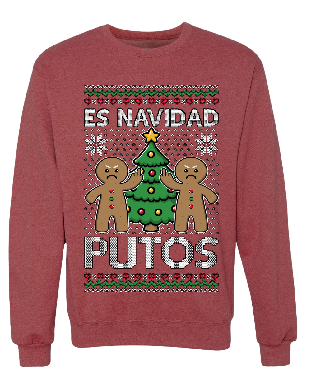 Es Navidad Putos, Unisex Ugly Christmas Sweater, Crewneck Sweatshirts