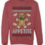 I Brought My Appetitie, Unisex Ugly Christmas Crewneck Sweatshirts