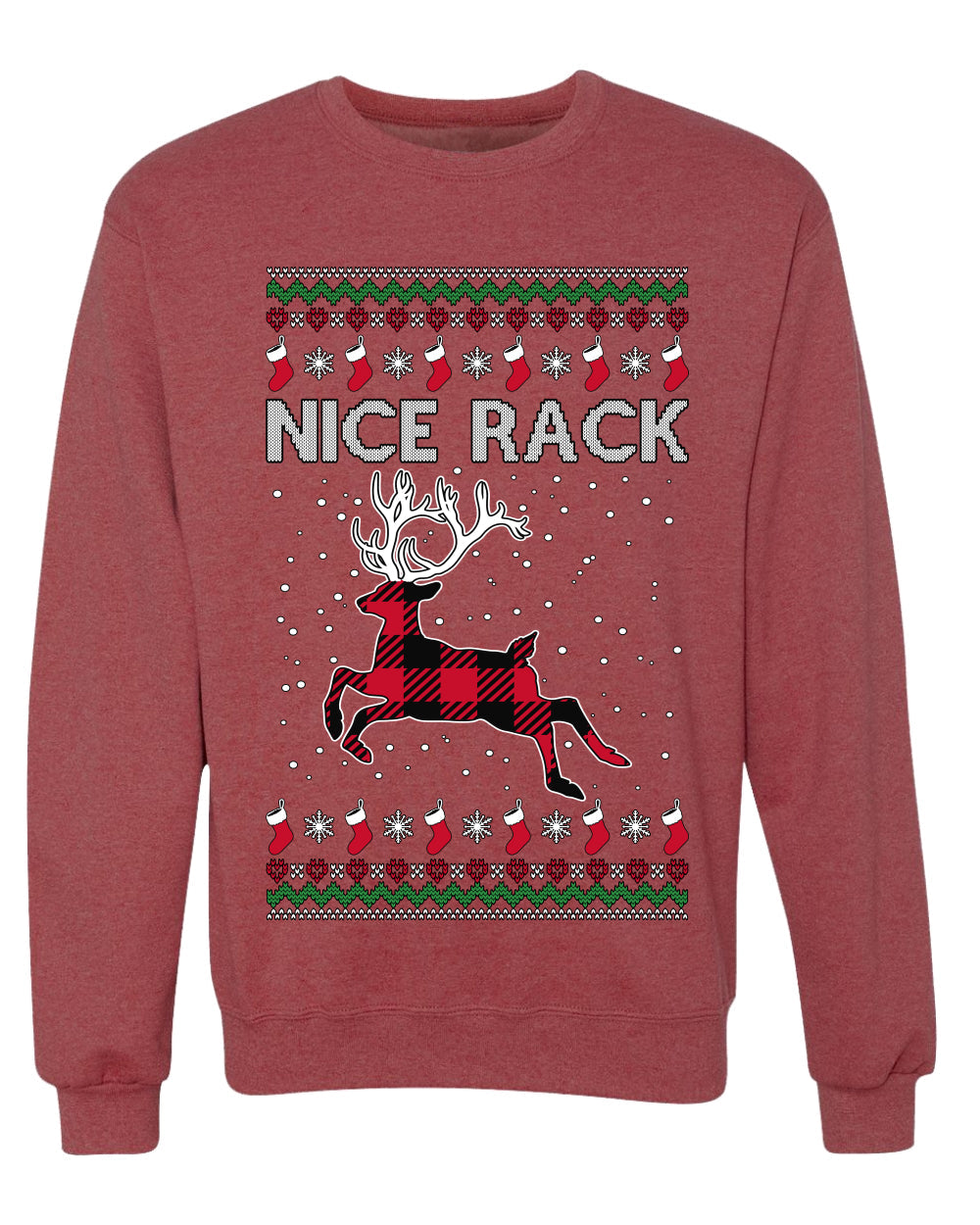 Nice Rack Well Hung, Unisex Ugly Christmas Sweater, Crewneck Sweatshirts