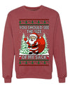 You Should See The Size Of My Sack Naughty Santa, Unisex Ugly Christmas Sweater Crewneck Sweatshirts