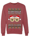 Christmas Festivi-Titties Are My Favorite, Unisex Ugly Christmas Sweater Crewneck Sweatshirts
