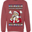 Seazyns Greeting Santa Packing Lip Pouch, Unisex Ugly Christmas Sweater Crewneck Sweatshirts