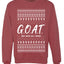 G.O.A.T. God Over All Things, Unisex Ugly Christmas Sweater Crewneck Sweatshirts