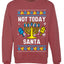 Not Today Santa Menorah Hanukkah, Unisex Ugly Christmas Sweater, Crewneck Sweatshirts