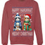 Happy Hanukkat Meowy Christmas, Unisex Ugly Christmas Sweater, Crewneck Sweatshirts