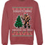 Squatching Through The Snow Bigfoot, Unisex Ugly Christmas Sweater Crewneck Sweatshirts