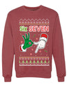 6 7 Christmas Hands, Unisex Ugly Christmas Sweater Crewneck Sweatshirts