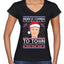 Biden Is Coming To Town Ugly Christmas Sweater Women’s Standard V-Neck Tee