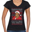 Christmas Spirit I'll Help You Find It Stanley Hudson Ugly Christmas Sweater Women’s Standard V-Neck Tee