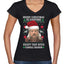 Merry Christmas to Everyone Except Carole Baskin Ugly Christmas Sweater Women’s Standard V-Neck Tee