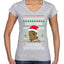 Lisp Believe In Thomthin Thacrifithing Everythin Ugly Christmas Sweater Women’s Standard V-Neck Tee
