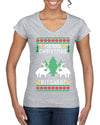 Merry Christmas Bitches Ugly Christmas Sweater Women’s Standard V-Neck Tee