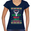 Have A Holly Jolly Christmas Ugly Christmas Sweater Women’s Standard V-Neck Tee