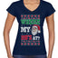 Where my Hos At Santa Funny Ugly Christmas Sweater Women’s Standard V-Neck Tee