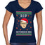 RIP Notorious RBG Ruth Bader Ginsburg Ugly Christmas Sweater Women’s Standard V-Neck Tee
