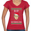 RIP Notorious RBG Ruth Bader Ginsburg Ugly Christmas Sweater Women’s Standard V-Neck Tee