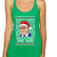 Santas Coming That's What She Said Michael Scott Ugly Christmas Sweater Tri-Blend Racerback Tank Top