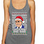 Santas Coming That's What She Said Michael Scott Ugly Christmas Sweater Tri-Blend Racerback Tank Top