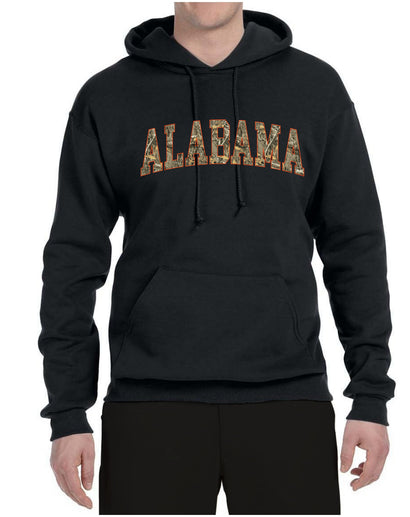 Alabama Camo Fill Orange Outline Sweater, Unisex Hoodie Sweatshirt
