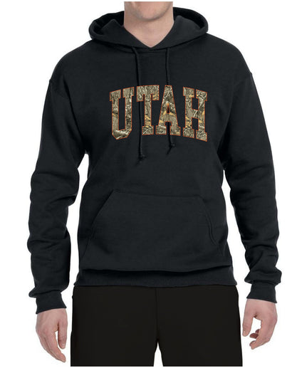 Utah  Camo Fill Orange Outline Sweater, Unisex Hoodie Sweatshirt