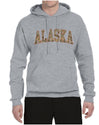 Alaska  Camo Fill Orange Outline Sweater, Unisex Hoodie Sweatshirt