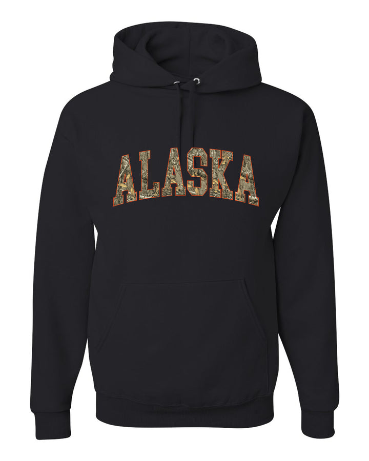 Alaska  Camo Fill Orange Outline Sweater, Unisex Hoodie Sweatshirt