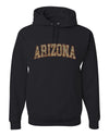 Arizona  Camo Fill Orange Outline Sweater, Unisex Hoodie Sweatshirt