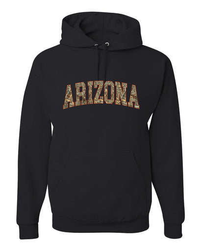 Arizona  Camo Fill Orange Outline Sweater, Unisex Hoodie Sweatshirt