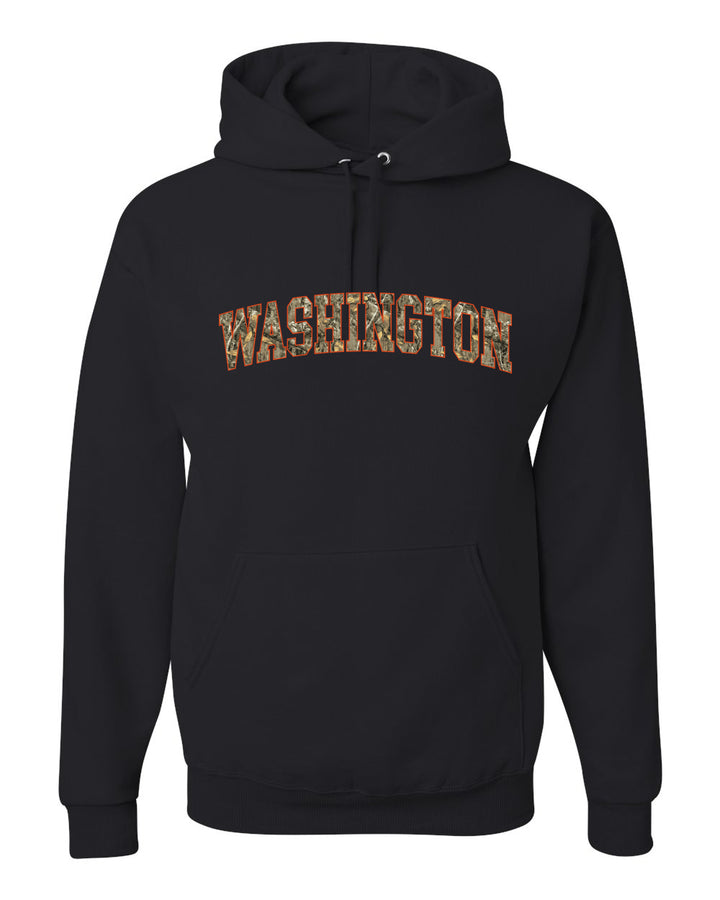 Washington  Camo Fill Orange Outline Sweater, Unisex Hoodie Sweatshirt