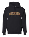 Wisconsin  Camo Fill Orange Outline Sweater, Unisex Hoodie Sweatshirt