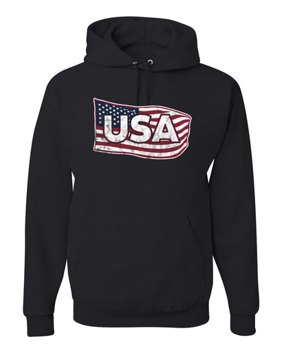 USA Winter Team Sports Fan Collection | USA Flowing Flag Sweater, Unisex Hoodie Sweatshirt