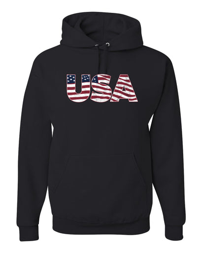 USA Winter Team Sports Fan Collection | USA Flag Fill Design Sweater, Unisex Hoodie Sweatshirt