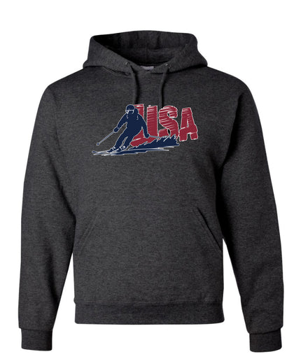 USA Winter Team Sports Fan Collection | USA Skier Sweater, Unisex Hoodie Sweatshirt