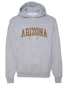 Arizona  Camo Fill Orange Outline Sweater, Unisex Hoodie Sweatshirt