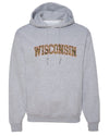 Wisconsin  Camo Fill Orange Outline Sweater, Unisex Hoodie Sweatshirt