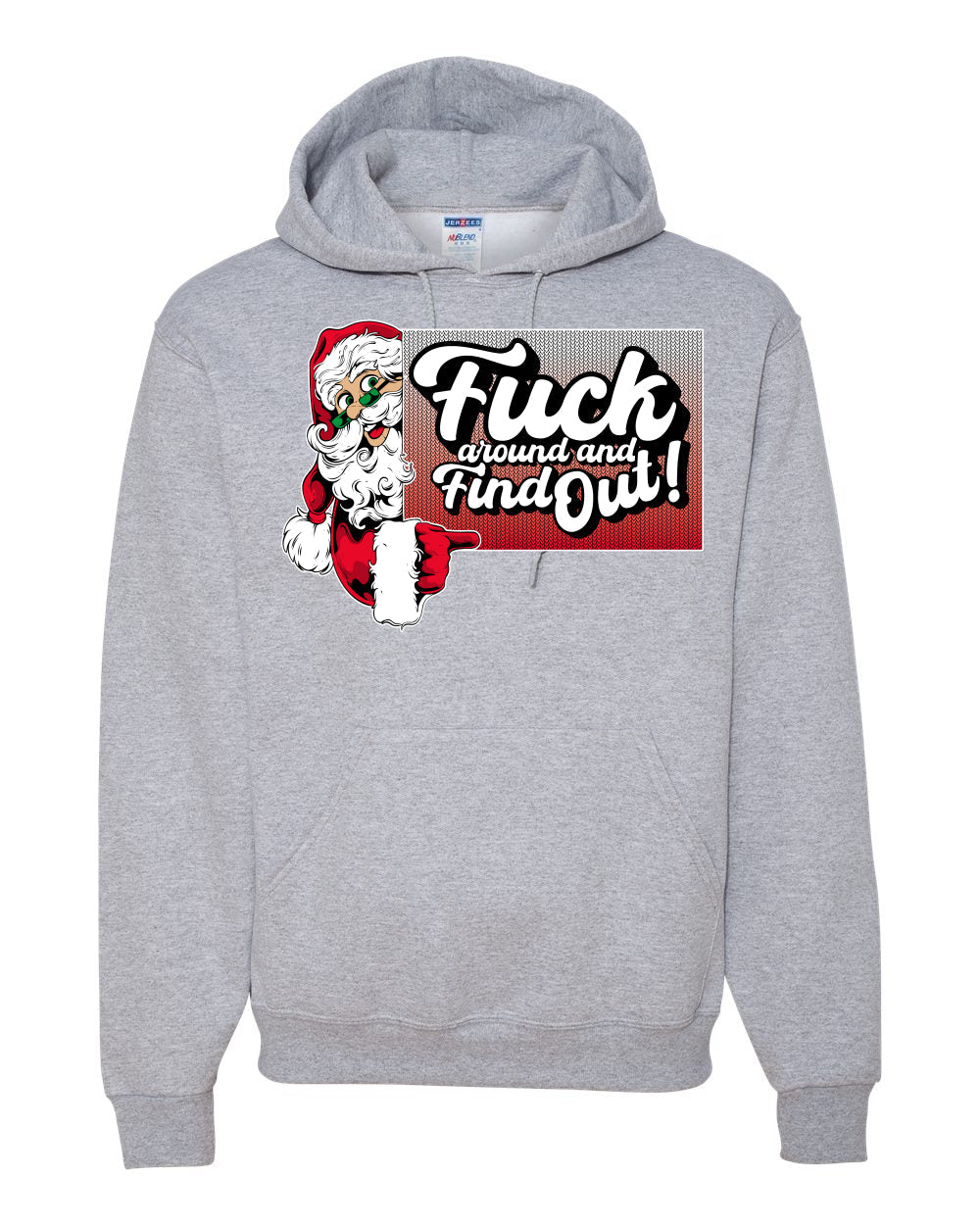 F Around And Find Out Santa Sign Ugly Christmas Sweater Unisex Hoodie Sweatshirt