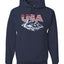 USA Winter Team Sports Fan Collection | USA Flag Mountainscape Sweater, Unisex Hoodie Sweatshirt