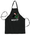 What? Funny Guilty Santa Cat Christmas Tree Ugly Christmas Sweater Ugly Christmas Butcher Graphic Apron for Kitchen BBQ Grilling Cooking