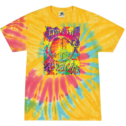 Live in Peace Tie-Dye T-Shirt