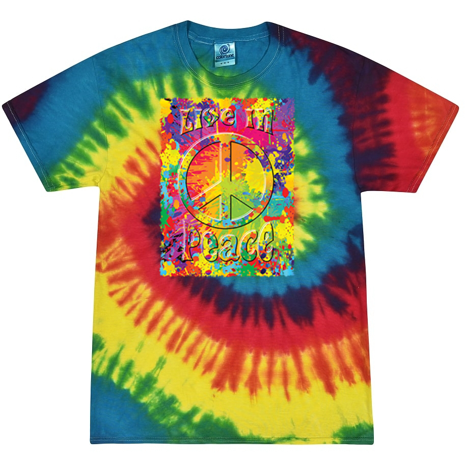 Live in Peace Tie-Dye T-Shirt