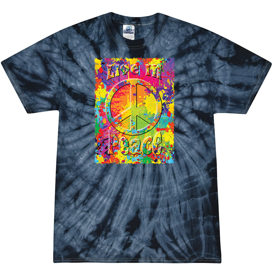 Live in Peace Tie-Dye T-Shirt