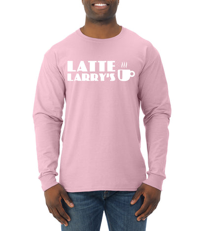 Latte Larry's California Coffee Shop Logo Pop Culture Mens Long Sleeve Shirt