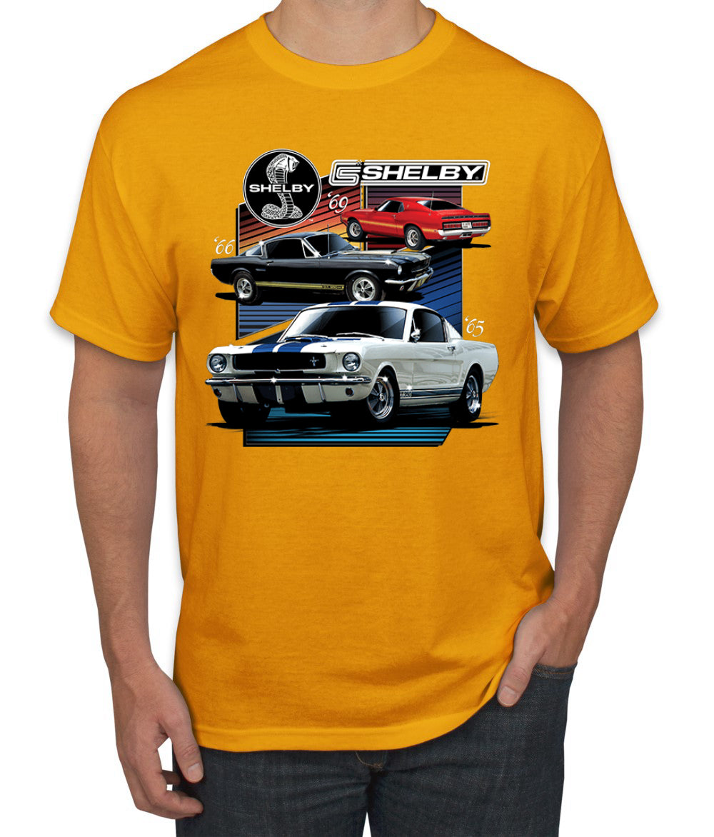 Shelby 65 Powered by Ford Motors Mustang Logo Emblem  Cars and Trucks men Graphic T-Shirt