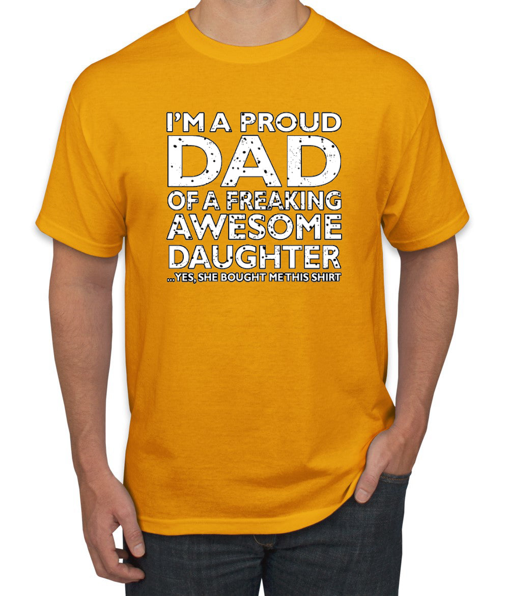 Proud Dad of an Awesome Daughter Best Father Husband Dad Gift men Graphic T-Shirt