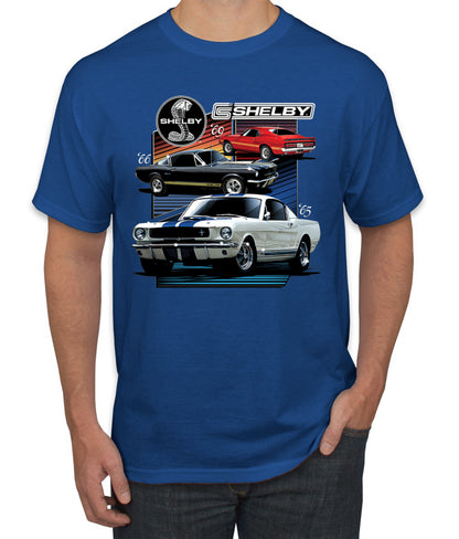 Shelby 65 Powered by Ford Motors Mustang Logo Emblem  Cars and Trucks men Graphic T-Shirt