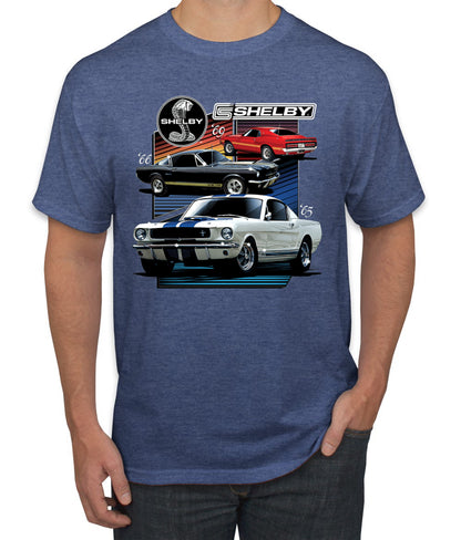 Shelby 65 Powered by Ford Motors Mustang Logo Emblem  Cars and Trucks men Graphic T-Shirt