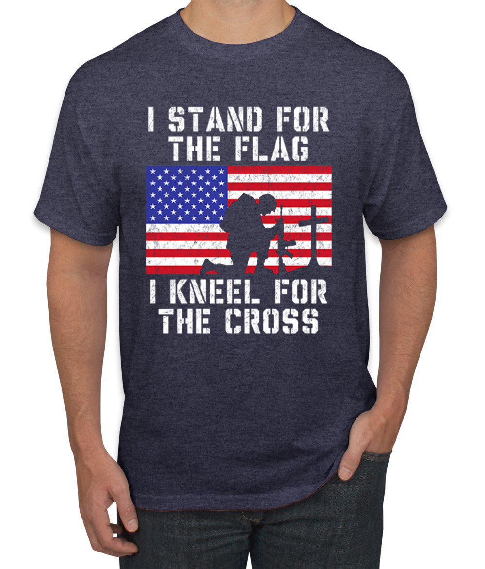 I Stand for The Flag I Kneel for The Cross  Americana / American Pride men Graphic T-Shirt
